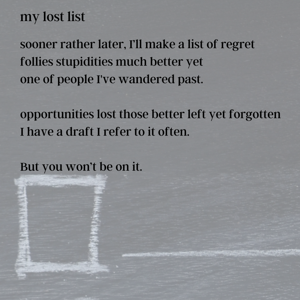 my lost list